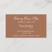 Beauté Salon Day Spa Massage Therapy Aromatherapie Visitekaartje (Achterkant)