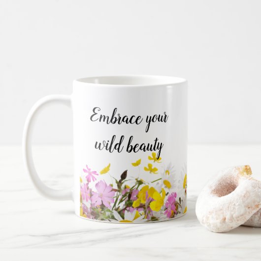 Beauté sauvage Mug floral (Avec donut)