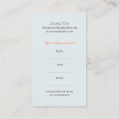 Beauté spa avec carte de rendez-vous (Dos)