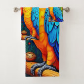 Beauté tropicale et design de perroquets bleus (En situation)