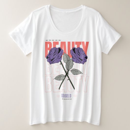 Beauté World Shirt - Rose gothique Design esthétiq (Design devant)