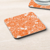 Beautés botaniques DESSOUS DE VERRE orange (Côté gauche)