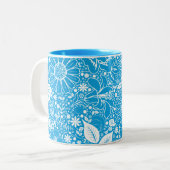 Beautés botaniques Mug de café bleu clair (Devant gauche)