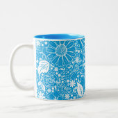 Beautés botaniques Mug de café bleu clair (Gauche)