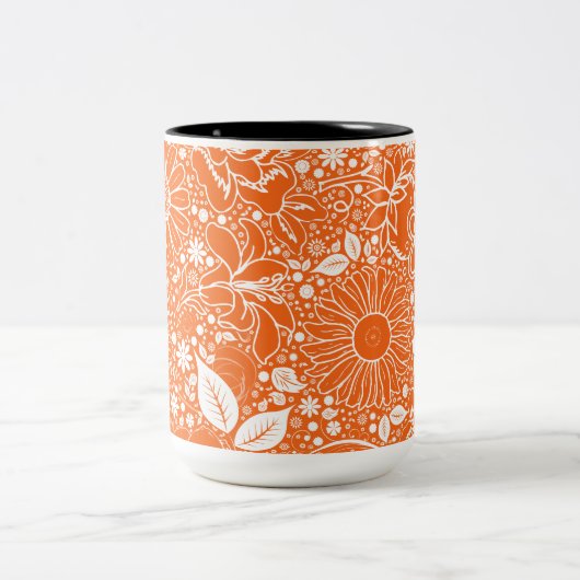 Beautés botaniques Mug de café orange (Centre)