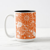 Beautés botaniques Mug de café orange (Gauche)