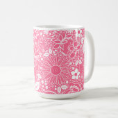 Beautés botaniques Mug de café rose pâle (Devant droit)