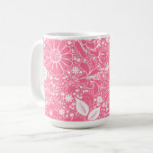 Beautés botaniques Mug de café rose pâle (Devant gauche)