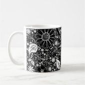 Beautés botaniques Noir et blanc Café Mug (Gauche)
