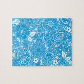 Beautés botaniques Puzzle bleu clair (Horizontal)