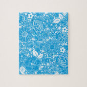 Beautés botaniques Puzzle bleu clair (Vertical)