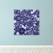 Beautés botaniques Toile enveloppée BLEU (Insitu (Plancher de Bois))