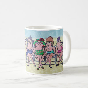 Beautés de plage au Moyen-âge Café Mugs