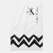 Beautician/Barber Custom Name Towels Theedoek (Verticaal)