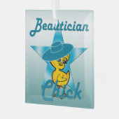 Beautician Chick #7 Glas Ornament (Voorkant links)