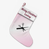 Beautician Design Roze Kleine Kerstsok (Voorkant (Hangend))