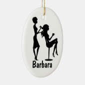 Beauticien Gepersonaliseerd Keramisch Ornament (Rechts)