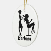 Beauticien Gepersonaliseerd Keramisch Ornament (Links)