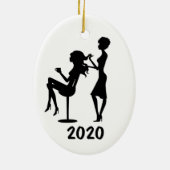 Beauticien Gepersonaliseerd Keramisch Ornament (Achterkant)