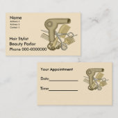 Beauticier nom personnalisé carte de visite (Devant / Derrière)