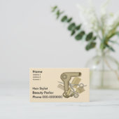 Beauticier nom personnalisé carte de visite (Debout devant)