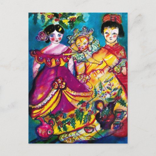 BEAUTIEF ANTIEK DOLLEN BRIEFKAART (Voorkant)