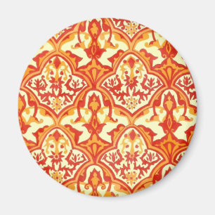 BEAUTIEF PATROON - ROOD EN ORANJE MAGNEET