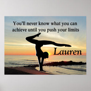 BEAUTIEF PERSONALISEERD GYMNASTICS POSTER