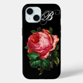 BEAUTIEF PINK ROSE MONOGRAM Case-Mate iPhone CASE (Achterkant)