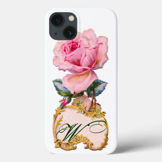 BEAUTIEF PINK ROSE MONOGRAM Case-Mate iPhone CASE (Achterkant)