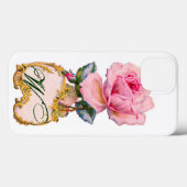 BEAUTIEF PINK ROSE MONOGRAM Case-Mate iPhone CASE (Achterkant (horizontaal))