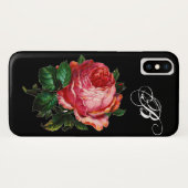BEAUTIEF PINK ROSE MONOGRAM Case-Mate iPhone CASE (Achterkant (horizontaal))