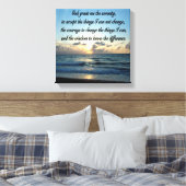 BEAUTIEF SERENITEITSPRAYER OCEAN FOTO CANVAS AFDRUK (Insitu (Slaapkamer))