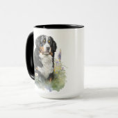 BEAUTIEF WATERVERF BERNESE MOUNTAIN DOG MOK (Voorkant links)