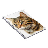 BEAUTIEF WATERVERF BROWN TABBY CAT NOTITIEBOEK (Rechterzijde)