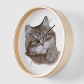 BEAUTIEF WATERVERF BROWN WHITE TABBY CAT FACE (Hoek)