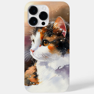 BEAUTIEF WATERVERF CALICO CAT Case-Mate iPhone 14 PRO MAX HOESJE