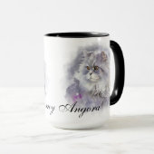 BEAUTIEF WATERVERF FLUFFY ANGORA CAT MOK (Voorkant rechts)