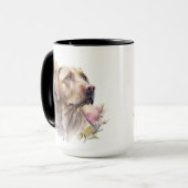 BEAUTIEF WATERVERF GEEL LABRADOR RETRIEVER DOG MOK (Voorkant links)