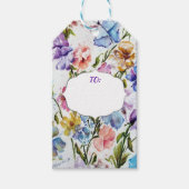 BEAUTIEF WHIMSICAL FLOWER PATTERN CADEAULABEL (Voorkant)