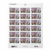 BEAUTIFUELE WITTE IRIS-STROOM ETIKET (Full Sheet)