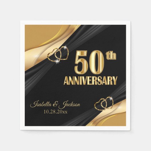 Beautiful 50th Wedding Anniversary Servet (Voorkant)