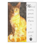 Beautiful and Regal Cat with Words Greeting Card (Voorkant)