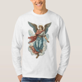 Beautiful Angel Men's Christian Long Sleeve Tee T-shirt