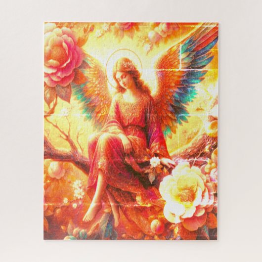 Beautiful Angel Sitting on a Tree Limb Legpuzzel (Verticaal)