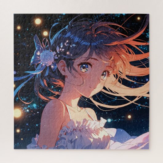 Beautiful anime girl illustration legpuzzel (Verticaal)
