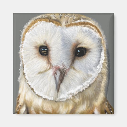 Beautiful Barn Owl Magneet (Voorkant)