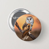 Beautiful Barn Owl Ronde Button 5,7 Cm (Voorkant /achterkant)