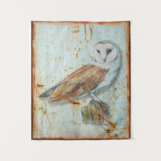 Beautiful Barn Owl Wandkleed (Voorkant)