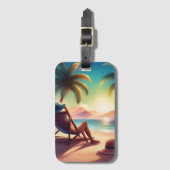 Beautiful beach bagagelabel (Voorkant (verticaal))